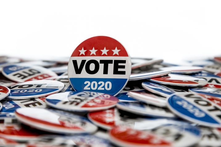 Get Out the Vote 2020 Presidential Voting Buttons