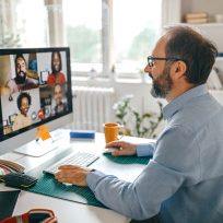 Video call with team members