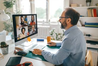 Video call with team members